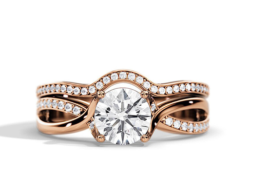 1.25ct 로즈 골드 Moissanite 약혼 반지 VS1 SI1 SI2 평균 색상