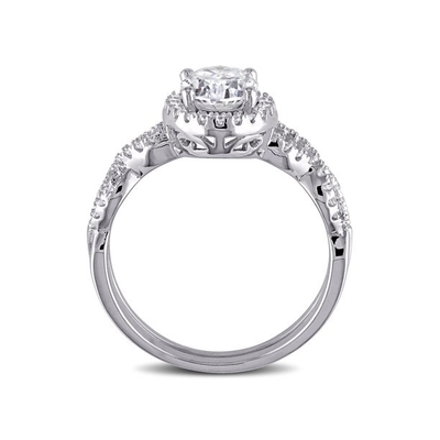 여자 ODM을 위한 타원형 커트 18kt 화이트 골드 다이아몬드 약혼 반지 0.92ct 무게
