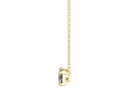 0.5ct 5×7mm 솔리테어 다이아몬드가 세팅된 바게트 컷 14K 골드 네크리스