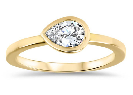 0.77ct 금 결혼 반지, 숙녀를 위한 ODM 날의 사면 고정되는 약혼 반지