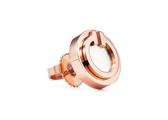 2.37g 로즈 골드 마더 오브 펄 귀걸이, 마더 오브 펄 장식 못 9.65mm 크기