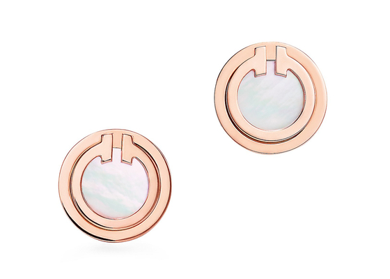 2.37g 로즈 골드 마더 오브 펄 귀걸이, 마더 오브 펄 장식 못 9.65mm 크기