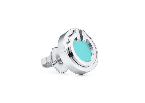 ODM 청록색 원형 귀걸이, Dia 9.65mm 18k 청록색 귀걸이 2.37g 무게