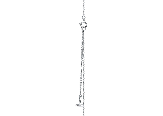 16-18inch 체인이 있는 18k 화이트 골드 다이아몬드와 청록색 원형 펜던트
