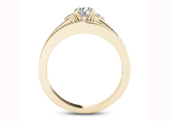 0.48CT 모이사나이트 다이아몬드 약혼 반지 18K 골드 소재